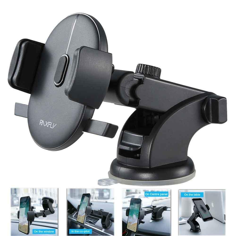 AUTOMATICALLY LOCKING WINDSHIELD PHONE HOLDER, UNIVERSAL FIT